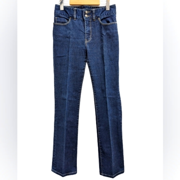 Boston Proper women's dark blue straight jeans size 28 - Picture 1 of 11